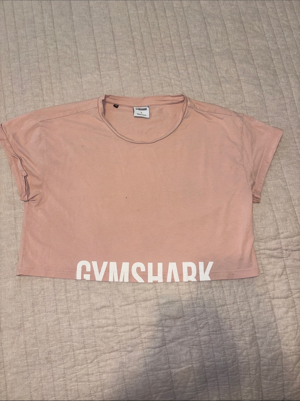 Gymshark Dusty Pink Cropped Logo Tee